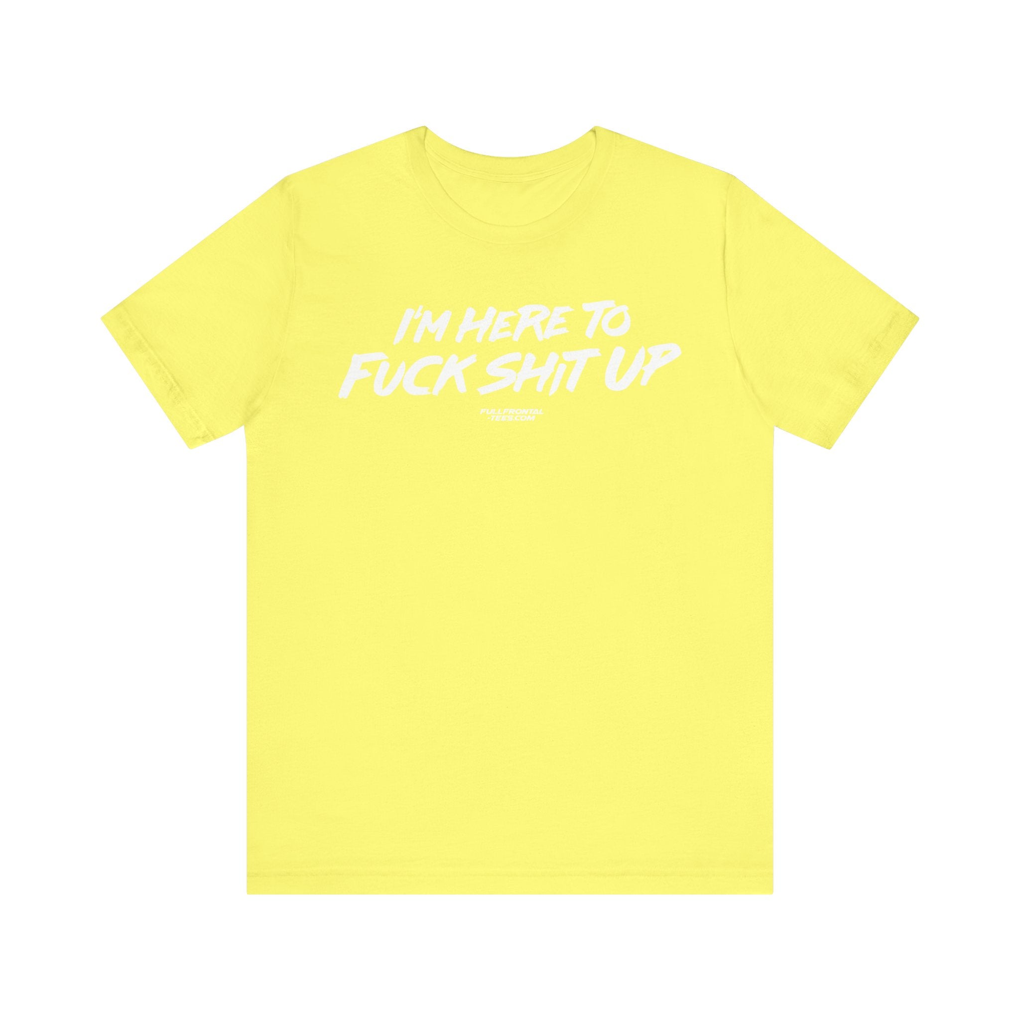 I'm Here to Fuck Shit Up Funny Jersey Short Sleeve T Shirt
