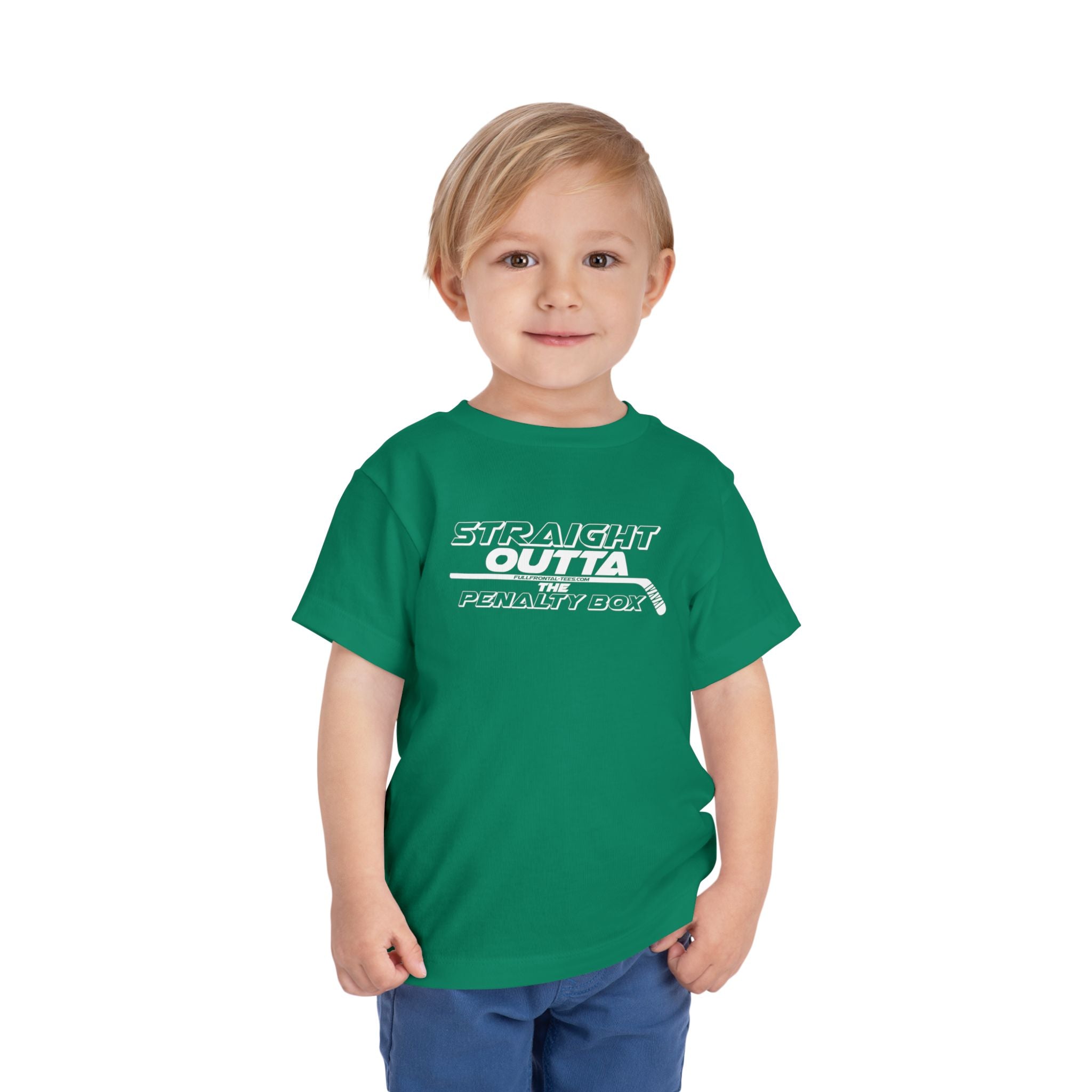 Straight Outta the Penalty Box Toddler Funny Hockey Tee Short Sleeve Shirt
