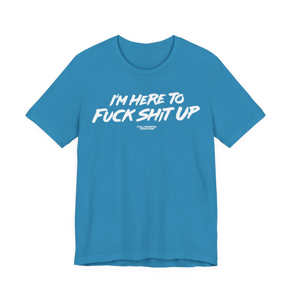 I'm Here to Fuck Shit Up Funny Jersey Short Sleeve T Shirt