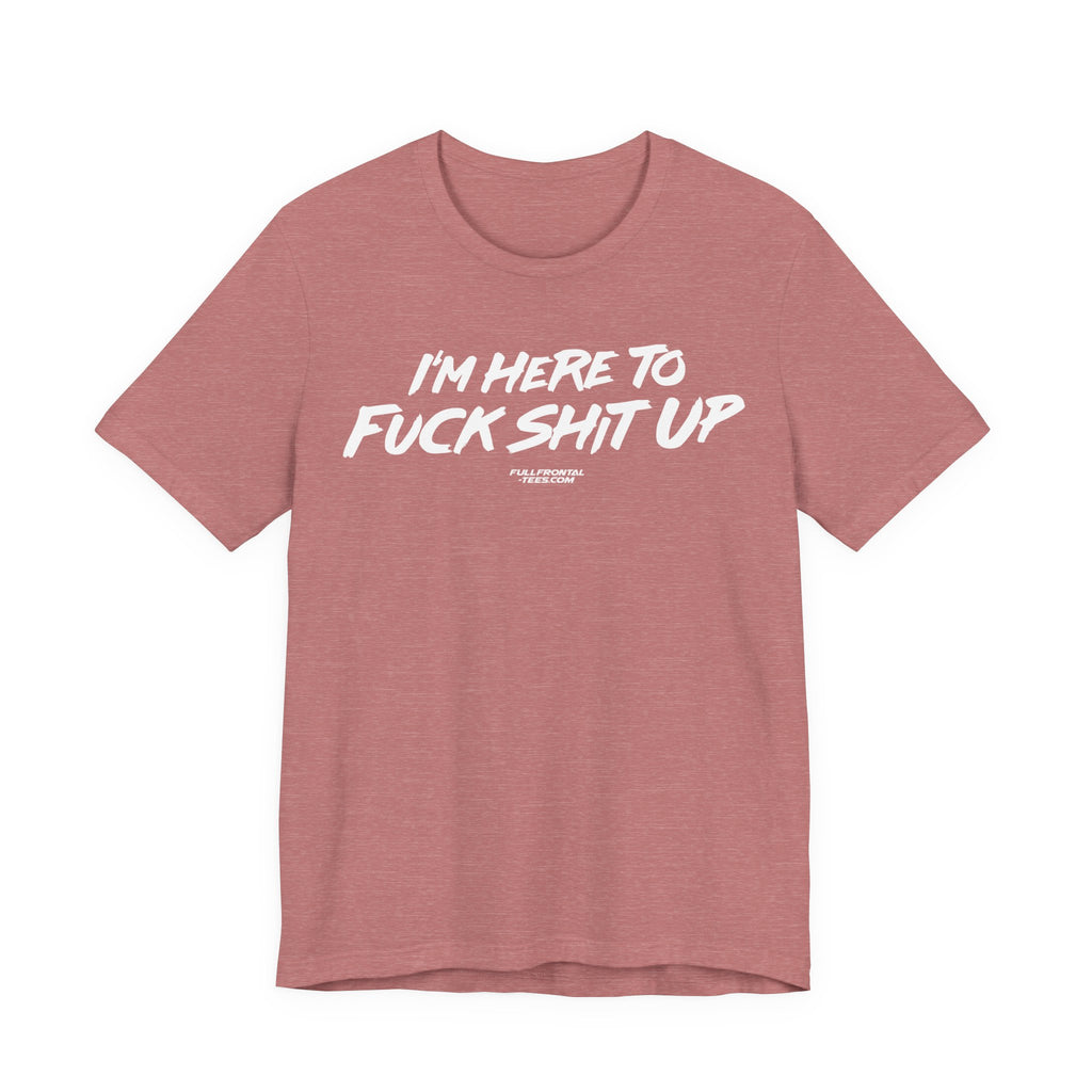 I'm Here to Fuck Shit Up Funny Jersey Short Sleeve T Shirt