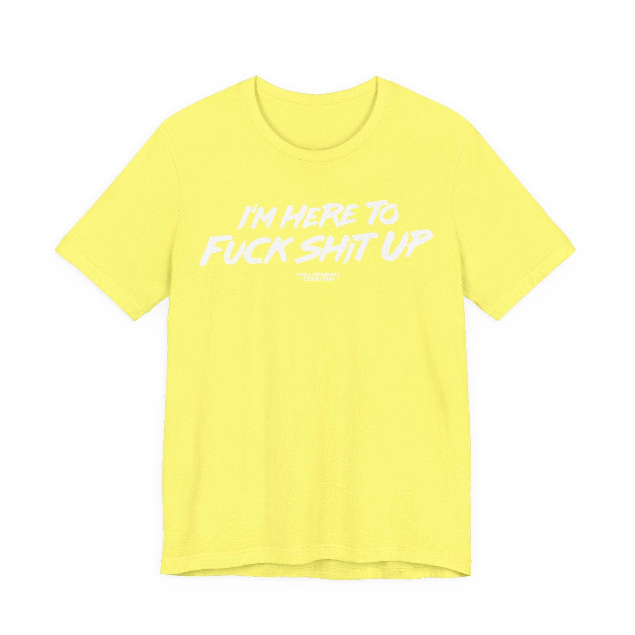 I'm Here to Fuck Shit Up Funny Jersey Short Sleeve T Shirt