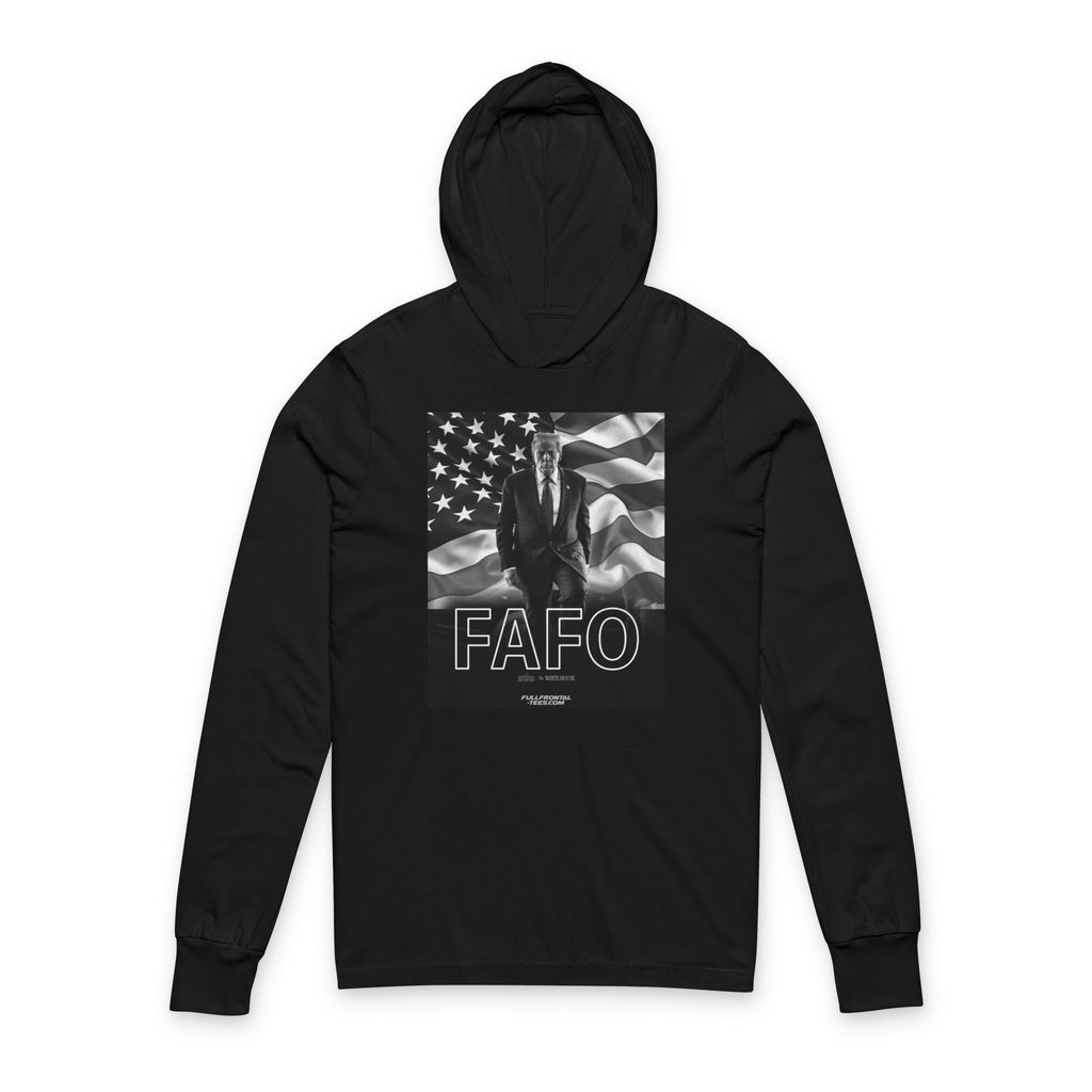 FAFO TRUMP MAGA American Flag Hoodie Tee Political Graphic Long Sleeve Hooded Shirt
