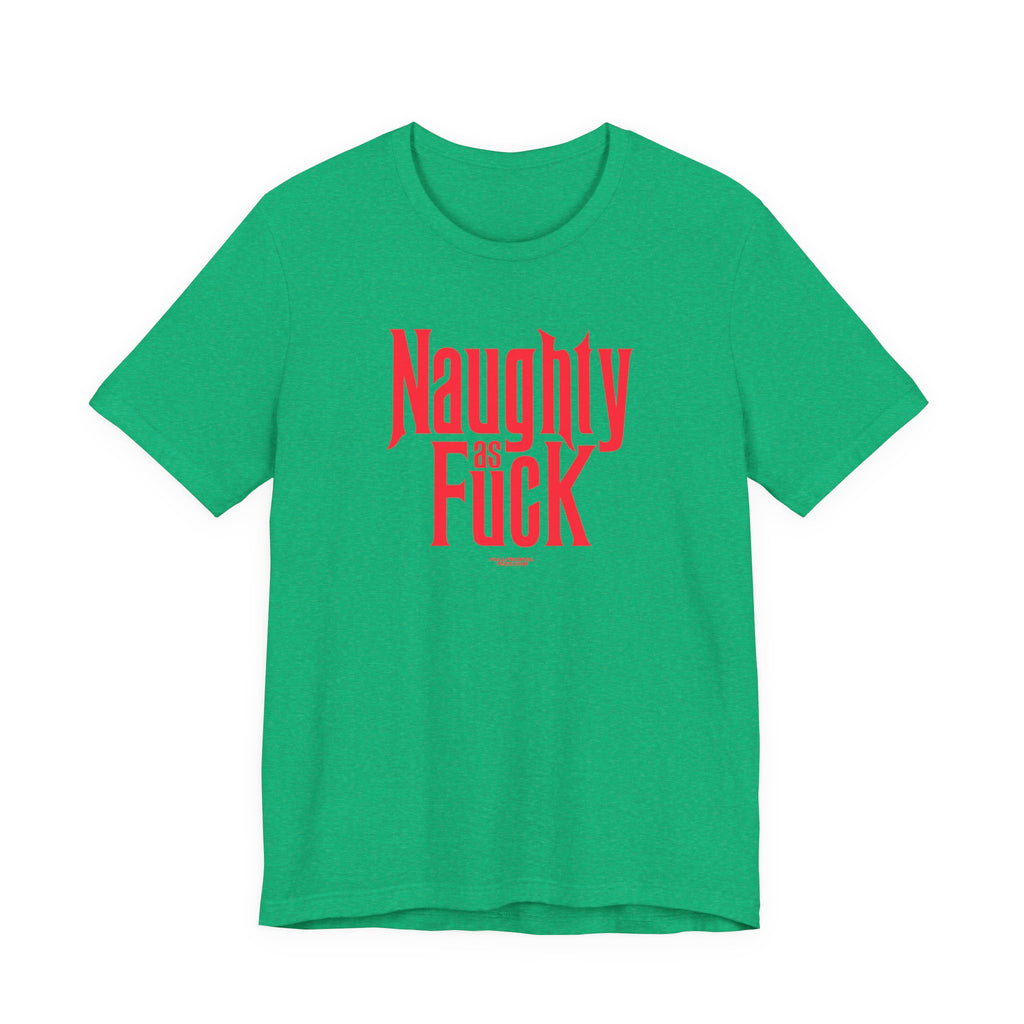NAUGHTY AS FUCK FUNNY CHRISTMAS HOLIDAY Jersey Short Sleeve T Shirt