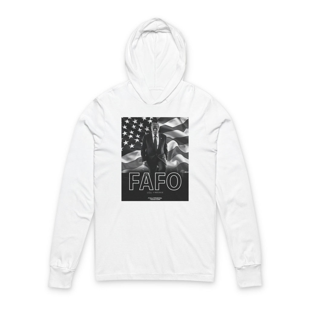 FAFO TRUMP MAGA American Flag Hoodie Tee Political Graphic Long Sleeve Hooded Shirt
