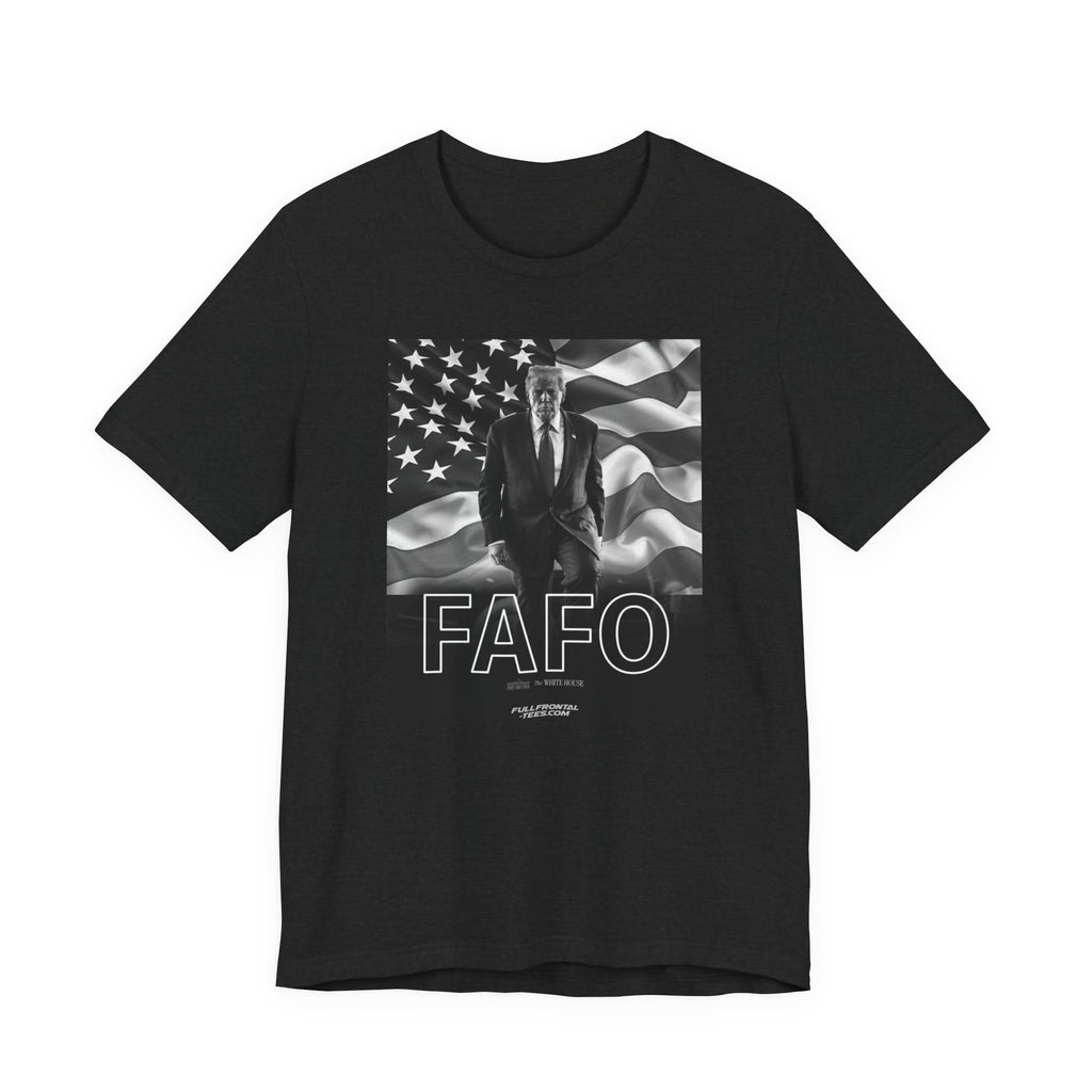 FAFO TRUMP Fuck Around Find Out American Flag MAGA T-Shirt Short Sleeve Dirty Fathers Day Gift
