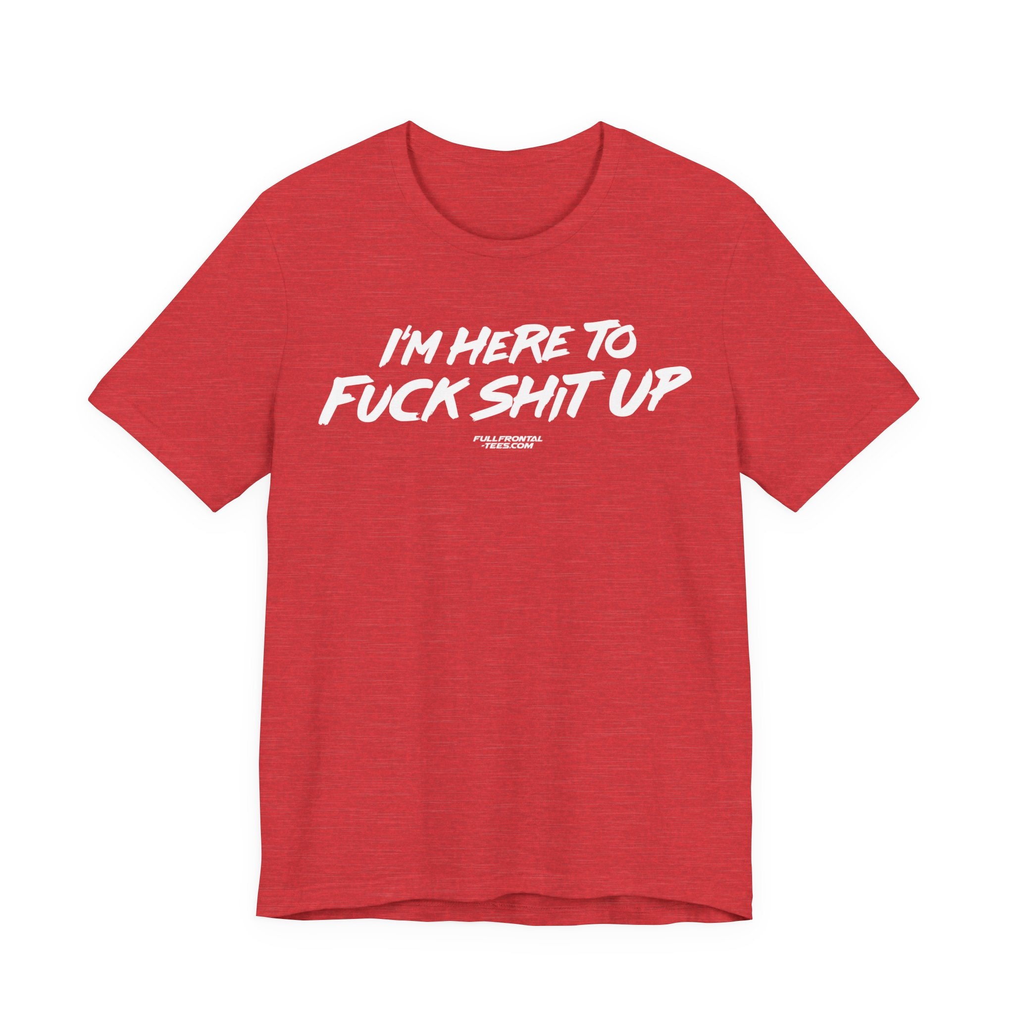 I'm Here to Fuck Shit Up Funny Jersey Short Sleeve T Shirt