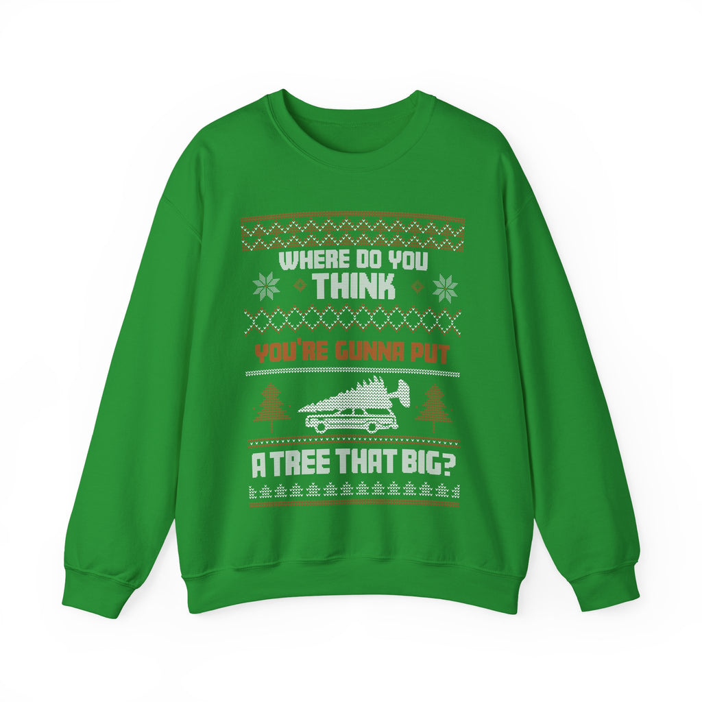 National Lampoon's Christmas Vacation Funny Couples Ugly Sweater Tree That Big Bend Over Show Holiday Unisex Heavy Blend Crewneck Sweatshirt